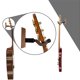 thumbnail image 4 of Colgadores de pared (1 paquete), soporte de pared para guitarra y ukelele, ganchos de pared para colgar guitarra, soportes, soporte, colgador de pared para guitarra de nogal negro, 4 of 5