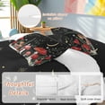 thumbnail image 3 of Mushrooms Black Duvet Cover Set, Botanical Leaf Butterflies Country Moon Soft Duvet Cover Full Size Bedding Set 4 Pieces, 1 Quiltcover and 2 Pillowcases with Zipper, 1 Bed Sheet for All Seasons, 3 of 9