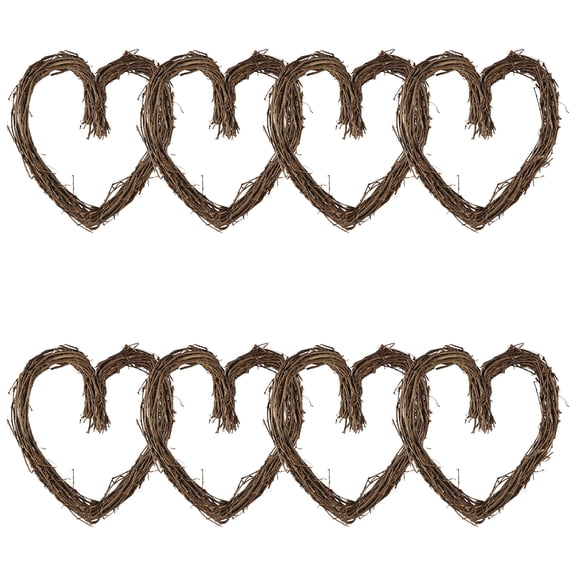 8 Pack: 12" Grapevine Heart Wreath by Ashland