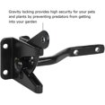 thumbnail image 3 of Gate Lock Automatic Locking-metal Bolt Lock-gravity Steel Latch Garden Fence-black-fixing Screws Provided, 3 of 5