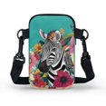 thumbnail image 2 of HELLHERO Zebra Floral Pattern with Zipper Women Shoulder Bag Double-layer for Outdoor Daily Use, 2 of 7
