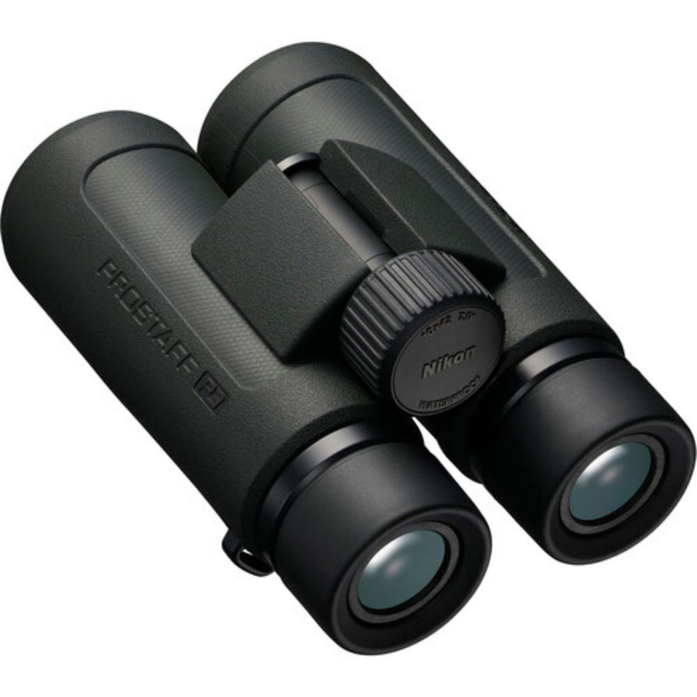 Nikon PROSTAFF P3 10x42 Binoculars Bundle with OP/TECH USA Bino/Cam Harness Binocular or Camera Strap (Webbing Version)