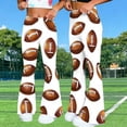 thumbnail image 5 of VBVC Women's Baseball Flared Yoga Pants,Ladies High Waisted Stretchy Sweatpants,Game Day Leggings For Women,White,S-2XL, 5 of 9