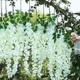thumbnail image 6 of 12 Pcs Artificial Wisteria Pure White Exquisite Simulated Wisteria Decoration for Weddings Outdoor Ceremonies, 6 of 8