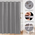thumbnail image 3 of Cortina De Baño Tela, Cortina De Ducha con Ganchos, EVA PE Cortinas de Regadera Antimoho Impermeable Antibacteriano, Ojales De Metal, Duradero, para Duchas de Baño y Bañeras, 3 of 4