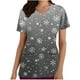 thumbnail image 2 of Puntoco Camiseta de enfermera informal con cuello en V y manga corta con bolsillo estampado para mujer, 2 of 5