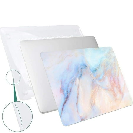 SaharaCase - Hybrid-Flex Arts Case for Apple MacBook Pro 14" M1, M2, M3 Chip Laptops - Marble Blue