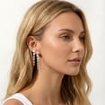 thumbnail image 3 of APSVO 18K Gold Plated Drop Earrings for Women CZ Lightweight Hypoallergenic Post Dangle Earrings Set Prom Wedding Birthday Graduation Jewelry Gifts Teen Mom Bride Bridesmaid Girlfriend Wife, 3 of 7