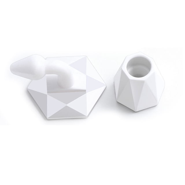 Cateissary Tope de puerta de silicona ABS, adhesivo sin perforaciones, soportes de puerta ocultos, tope de puerta autoadhesivo, protectores de pared, tope Decoración del hogar Blanco Cateissary HA001129-01