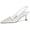 Glitter White, variant on Women Kitten Heels Slingback Low Heel Pumps Dress Shoes for Women Closed Pointed Toe Pearl Heels for Work Wedding Bridal