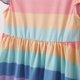 thumbnail image 2 of Vestido de arco iris para niñas Vestido de princesa de verano Vestidos coloridos de una pieza, 2 of 8
