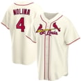 thumbnail image 1 of Nueva Camiseta De Béisbol Cardigan Cardinals Baseball #4 Molina Summer Sportswear Beige-M(40), 1 of 2