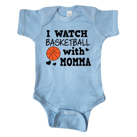 

Inktastic I Watch Basketball with Momma Gift Baby Boy Bodysuit