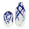thumbnail image 3 of 2 piezas de jarrón de azul y , jarrón azul, jarrón de botella Oriental, adorno de escritorio, jarrón Chinoiserie para fiesta y sala de, 3 of 10