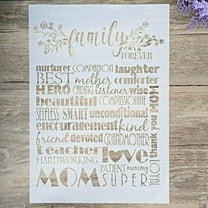 DIY Decorative Gift for Mom Letter Stencil Template for Painting on Walls Furniture Crafts (A4 Size)
