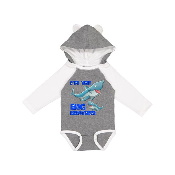 Inktastic I'm The Big Brother Shark Boys Long Sleeve Baby Bodysuit