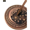 thumbnail image 5 of Nauticalmart Moon and Stars Sundial, Solid Brass with Verdigris Highlights Garden Sundial, 5 of 5