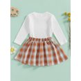 thumbnail image 6 of Michellecmm  Toddler Girl 2 Piece Outfit Long Sleeve Shirt and Plaid Pleated Skirt, 6 of 9