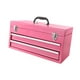 thumbnail image 4 of Cajón de herramientas de metal herramienta Terrbatea de tórax Container profesional portátil Pink Pink para taller de reparación de taller Hogar casa, 4 of 8