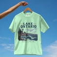 thumbnail image 4 of Lake Ontario Great Lakes Graphic T-shirt Lake Ontario Shirt White Lighthouse Design Tee Sailboat Graphic Top, 4 of 9