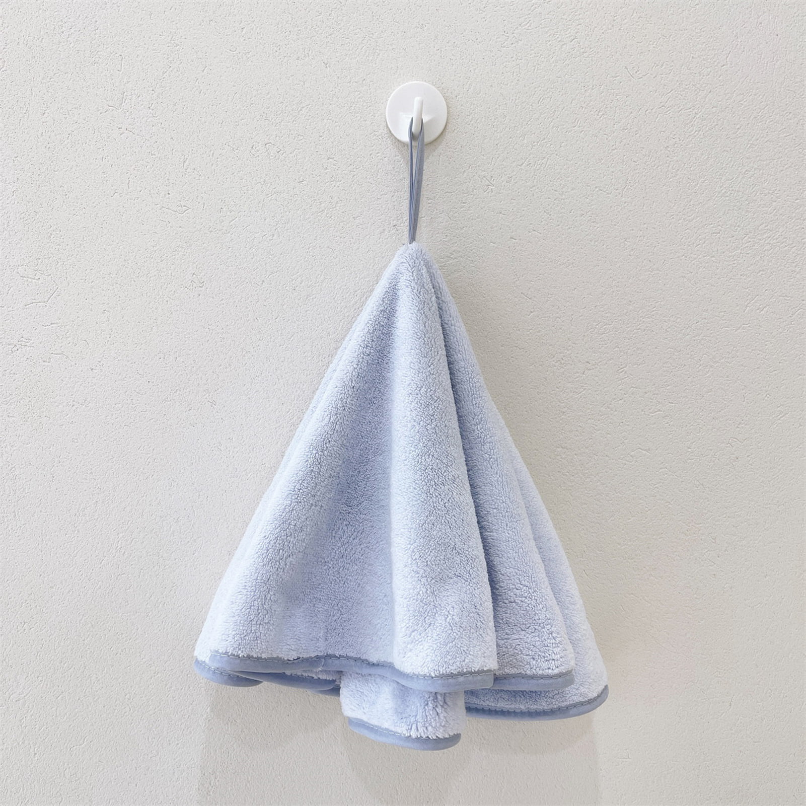 Travelwant Hanging Hand Towels with Hanging Loop Absorbent Coral Fleece  Bathroom Hand Towels Soft Thick Dish Cloth Hand Dry Towels Round Hand  Towels
