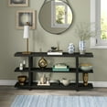 thumbnail image 2 of Evelyn&Zoe Acosta 64" Wide Rectangular Console Table, Antiqued Gray Oak, 2 of 8