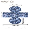 thumbnail image 7 of FKELYI Camo Blue Print Squared Tissue Box Cover Tissue Holder Organizer Snap Button Design Facial Paper Holder Cover Faux Leather Home Office Decor, 7 of 7