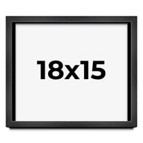 18x15 Frame Black Charcoal Grey Wood Textured Picture Frame | 0.75 Inch Moulding Width | Gunmetal