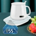 thumbnail image 4 of Coffee Mug Warmer with Cup, USB Digital Display Smart Cup Warmer for Heating Coffee, Beverage, Milk, Tea and Hot Chocolate (White), 4 of 6