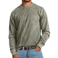 thumbnail image 4 of LRGSHF Oversized Tshirts for Men Long Sleeve Vintage Washed Basic Loose Tees Crew Neck Acid Wash Tshirts Fall Sports Streetwear Outfits 2026, 4 of 5