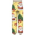 thumbnail image 4 of Tnhcen Women's Button Front Collared Neck Christmas Print Long Sleeve Pajama Set Soft Stretchy Sleepwear Loungewear Cozy Home Outfit S-2XL Plus Sizes Pjs for Women, 4 of 9