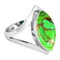 thumbnail image 3 of 925 Sterling Silver Women Jewelry Copper Green Turquoise Ring, 3 of 10