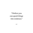 thumbnail image 3 of ArtsyQuotes 12x14 Black Modern Framed Museum Art Print Titled - Jay-Z Quote: Speak Things into Existence, 3 of 5