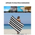 thumbnail image 5 of Black Grey Stripe Towel Set of 3, Soft Microfiber Bath Towels, Hand Towel, Washcloths, Minimalist Farmhouse Striped Quick-Dry Absorbent Towels for Bathroom Kitchen Hotel Beach Gym Spa, 5 of 7