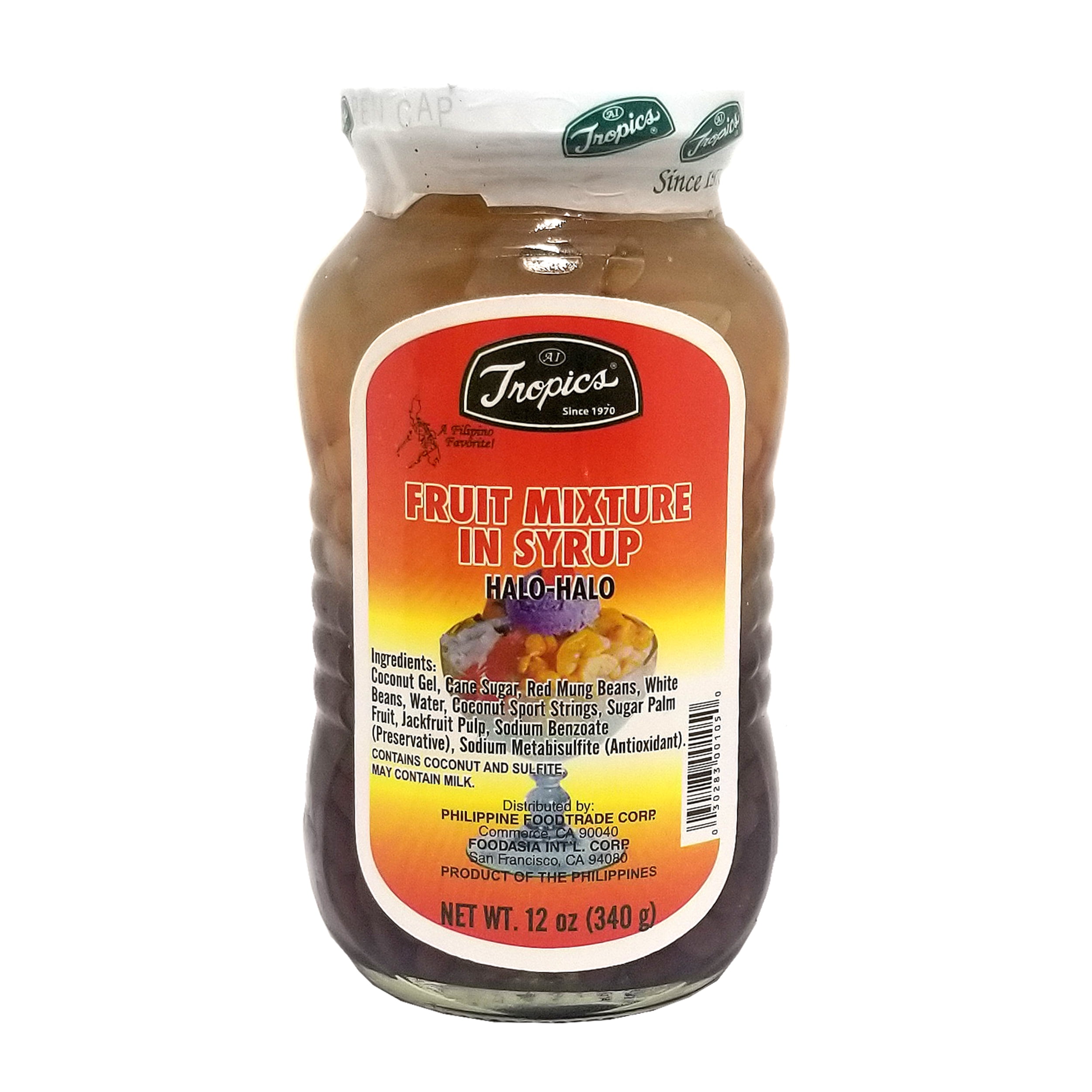 Tropics Halo-Halo Fruit Mixture in Syrup 12 Oz. X 2 (Pack of 2)