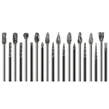 

GLFILL 20Pc Carbide Burr Set Die Grinder Rotary Tool Rasp Wood Carving Bits Accessories