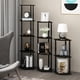 thumbnail image 2 of 5 Tier Corner Display Rack Multipurpose Shelving Unit, Dark Cherry/Black, 2 of 6