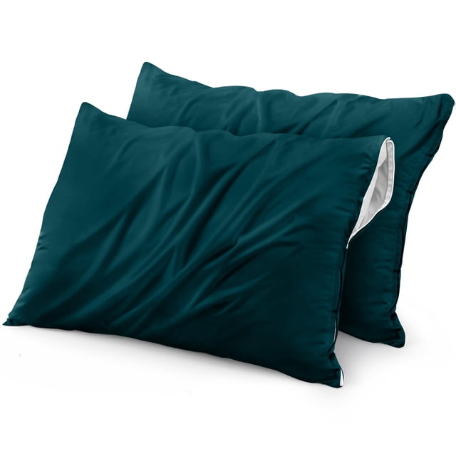 Protectores de almohada Utopia Bedding impermeables (paquete de 2), color verde azulado