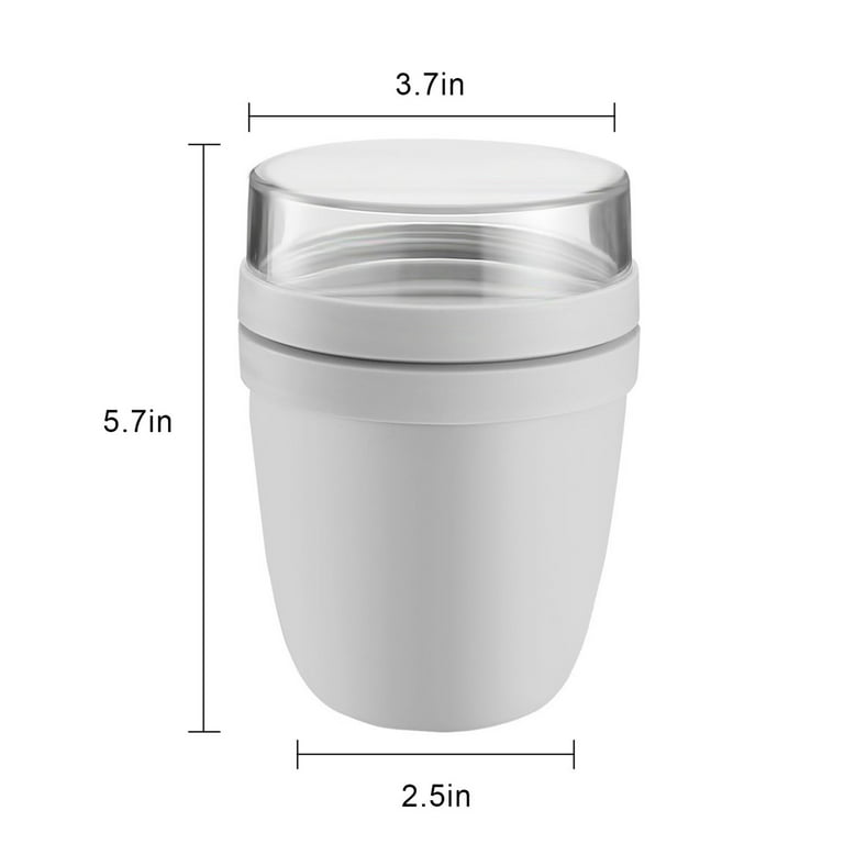 Lesimsam Cup Container Breakfast Drink Milk Cups Portable Yogurt and Travel To-Go Food Containers Portable Cereal Cups with Lid, Size: 14.5cm*9.5cm*