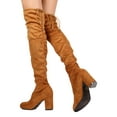 thumbnail image 3 of New Women Nature Breeze Bonita-020 Faux Suede Thigh High Chunky Heel Boot, 3 of 3