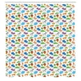 thumbnail image 2 of Ambesonne Animal Shower Curtain, Zoo Cartoon Image, 69"Wx84"L, Multicolor, 2 of 4