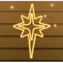 25-Inch 360LED Lighted Star of Bethlehem Christmas Decoration | Warm White Glow | Holiday Wall Hanging for Outdoor & Indoor Home Use | ETL-Certified 29V Low Voltage