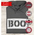 thumbnail image 2 of S4E Men's Distressed Boo Halloween Hoodie Sweatshirts Large Charcoal, 2 of 4