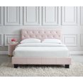 thumbnail image 3 of Velvet 54" Double Platform Bed in Blush Pink, 3 of 5