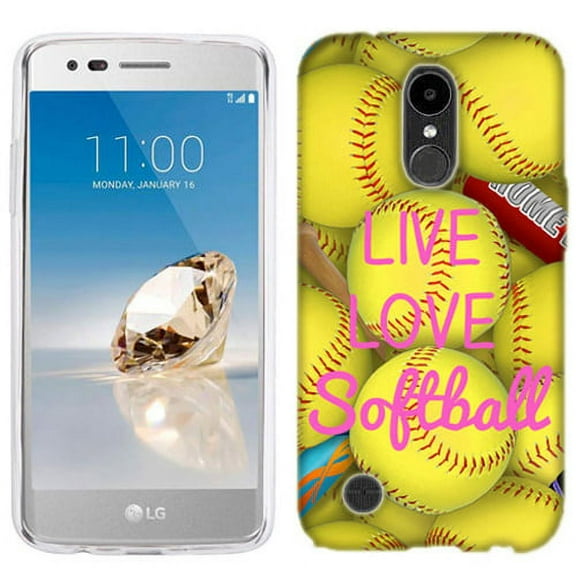 MUNDAZE LG Aristo 2 Plus Skin Case Cover Live Love Softball