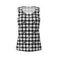 thumbnail image 4 of Gaeub Black Tartan Plaid Women's Workout Tank Tops Lightweight Sleeveless Shirts for Women for Athletic Running Tennis Yoga - Small, 4 of 9