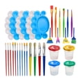 thumbnail image 2 of Kids Brush Set with Spill Proof Cups and Palette, 34-Piece Painting Supplies Kit for Art Class, Watercolor and Acrylic Painting, 2 of 9