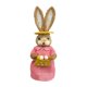 thumbnail image 1 of Estatuilla de conejo de Pascua de paja de pie, estatua de , escultura de Animal para mesa, fiesta, decoración del hogar, regalos de vacaciones niña sombrero Macarena Conejo de Pascua de paja, 1 of 8