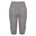 thumbnail image 5 of Women's Yoga Shorts Biker Shorts Women High Waisted Short Leggings Knee Length Womens Gym Workout Long Shorts,Gray Women's Yoga Shorts XXXL, 5 of 6