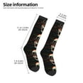 thumbnail image 5 of Daiia Sports Socks Glitch Screaming Skull Printed Novelty Crew Socks for Men Women Knee High Socks Cotton Socks Soft & Breathable Support Unisex Socks, 5 of 9
